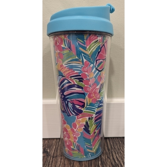 Lilly Pulitzer Palm Tropical Multicolor Travel Tumbler 16 Ounces - Picture 3 of 10
